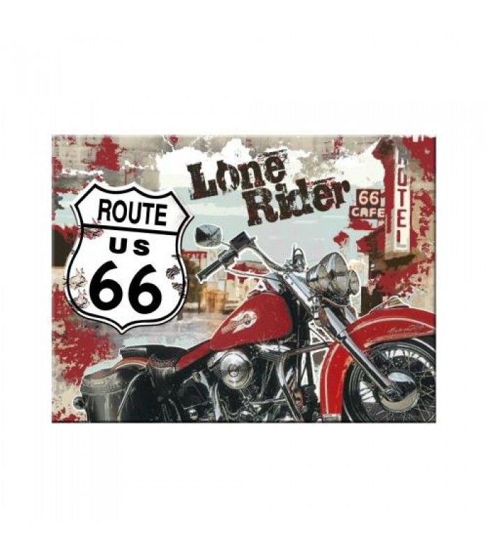 Магнит Nostalgic-Art "Road 66 Lone Rider" (14263)
